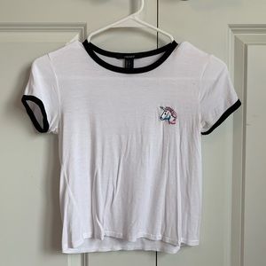 Forever 21 Cropped Graphic Tee